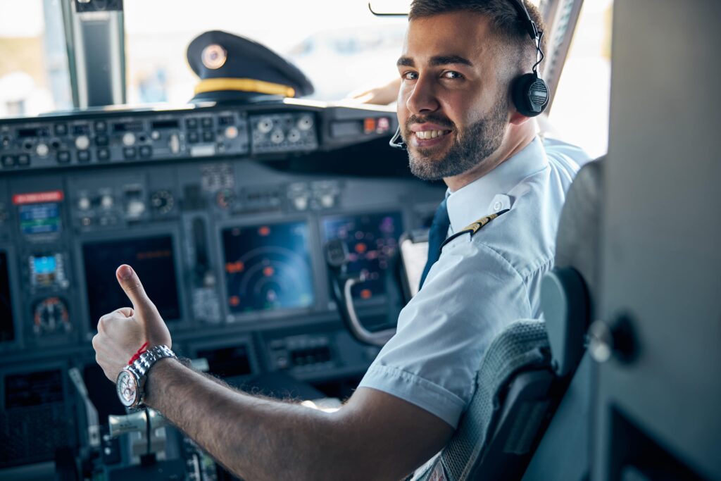 Commercial Pilot Thumbs Up